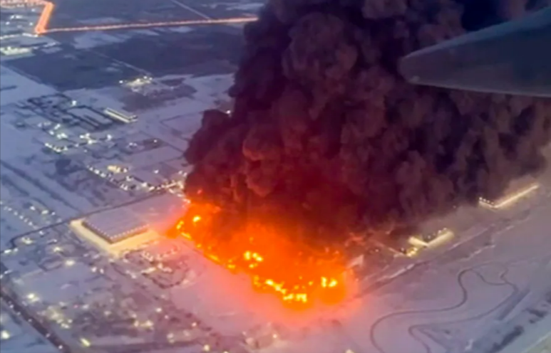 Gasterminal in Flammen! Russen unter Druck - War ein ukrainischer Drohnenangriff die Ursache?