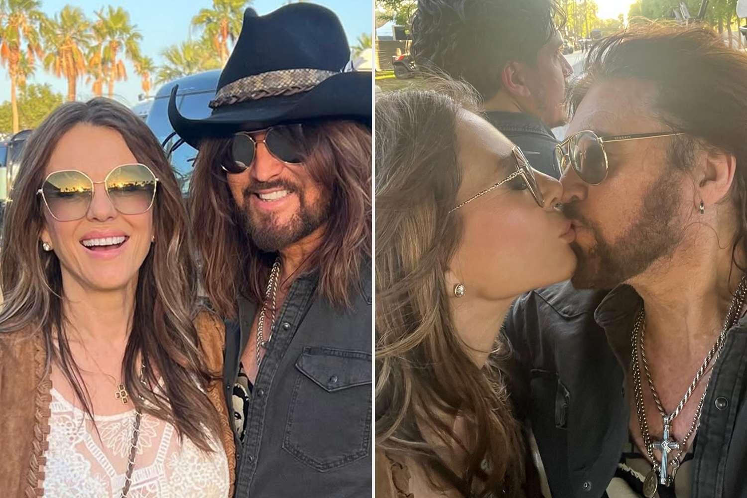 Billy Ray Cyrus and Elizabeth Hurley Share Kiss at Stagecoach — Her Son’s Sweet Reaction