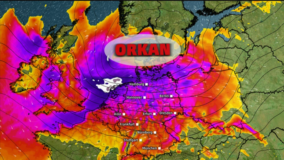 Unwetterwarnung! Orkan auf dem Weg nach Deutschland - Sturmtief Patrick leitet jetzt den Herbst ein